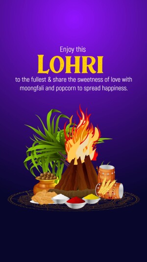 Happy Lohri hd images poster banner status and hd photos